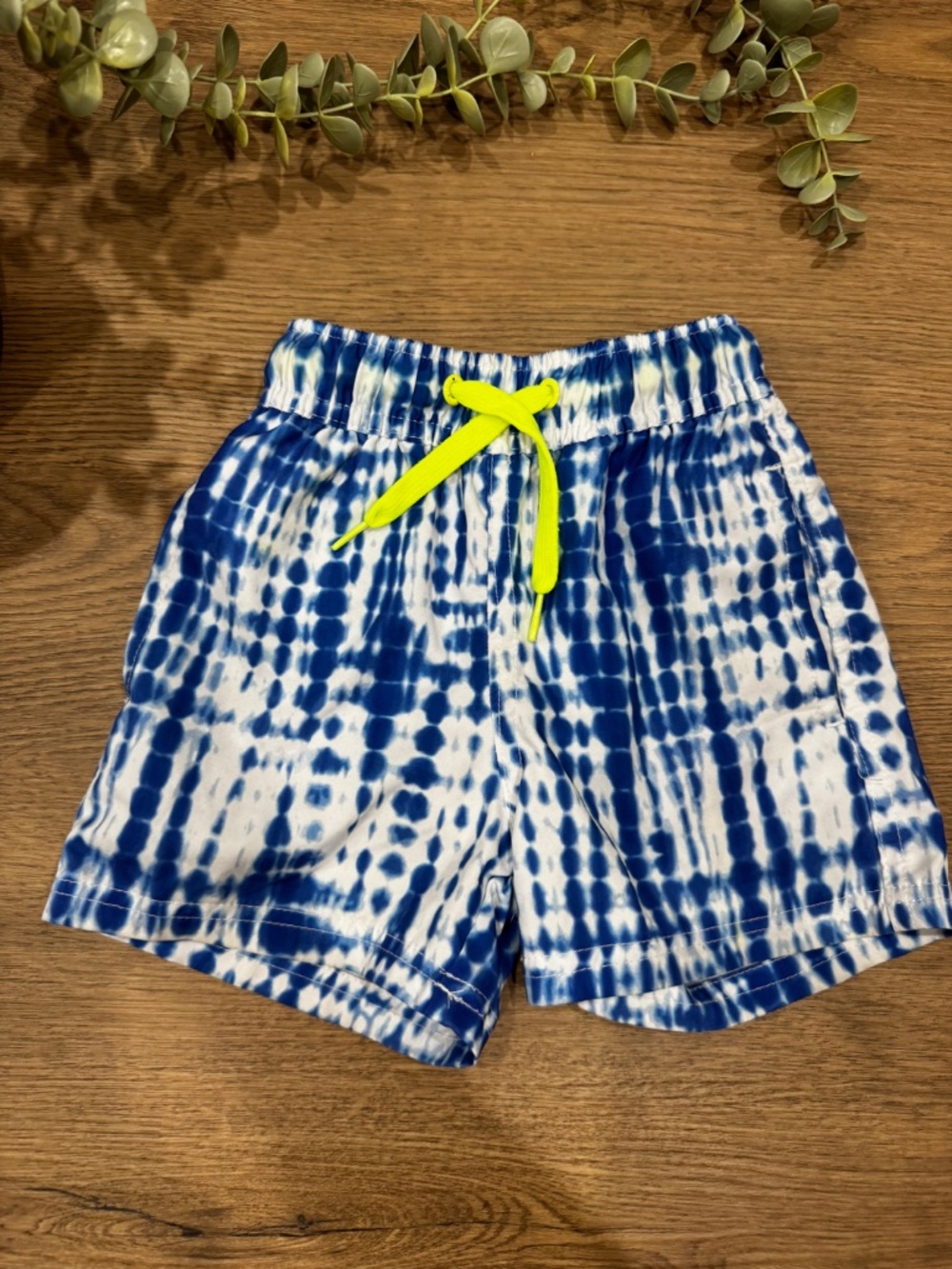 EGG New York Boys 2T Blue Tie Dye Swim Trunks Board Shorts